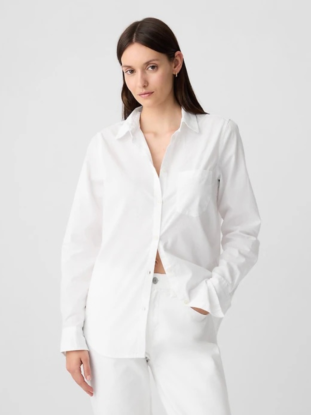 GAP White Button-Down Shirt